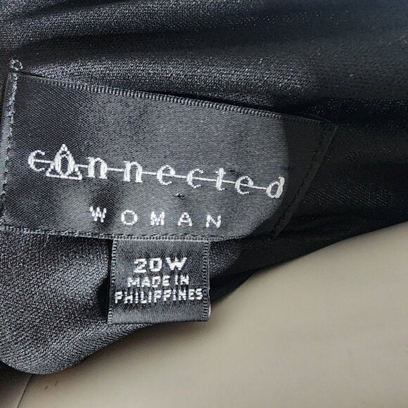 Connected Apparel Dress Womens Plus Size 20W Solid All Black Sleeveless Zip Up - Picture 4 of 7